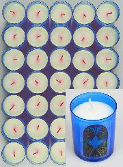24 Bougies Veilleuses Saint Esprit de Paix - Bleue