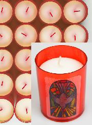 24 Bougies Veilleuses Saint Esprit de Paix - Rouge
