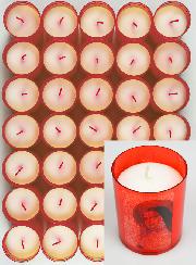 24 Bougies Veilleuses Sainte Rita - Rouge