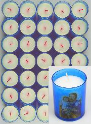 24 Bougies Veilleuses Saint Joseph - Bleue