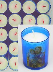 24 Bougies Veilleuses Saint Joseph - Bleue