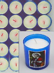 24 Bougies Veilleuses Sacré Coeur de Jésus - Bleue