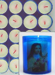 24 Bougies Veilleuses Sainte Thérèse de l'Enfant Jésus - Bleue