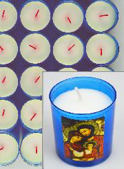 24 Bougies Veilleuses Bleue Sainte Famille