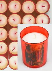 24 Bougies Veilleuses Notre Dame de Lourdes - Rouge