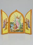 Icône Triptyque Ange-Gardien Protection - 23 cm