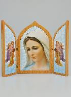 Icône Triptyque Notre Dame de Medjugorje - 23 cm