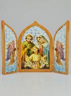 Icône Triptyque Sainte Famille - 23 cm