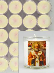 Lot de 48 Bougies Veilleuses Saint Nicolas