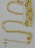 Chapelet en Or Jaune Massif 18k 750/1000 - Grains 2mm