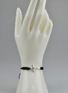 Bracelet Croix de Saint Benoît en Argent Massif - Noir