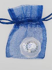 Bague Croix & Cristal Bleu - Argent Massif - Taille Ajustable