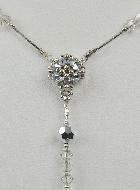 Collier Chapelet en Argent & Cristal