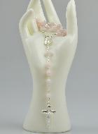 Chapelet en Argent Massif & Quartz Rose