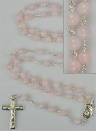 Chapelet en Argent Massif & Quartz Rose