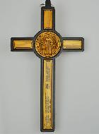 Crucifix de Saint Benoît en Bois Noir - 13cm