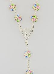 Chapelet en Argent & Perles de Cristal 8mm