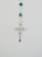Chapelet en Cristal Vert & Argent 925/1000
