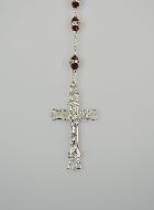 Chapelet en Cristal Rouge & Argent 925/1000