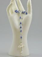 Chapelet en Argent & Cristal Saphir Serti