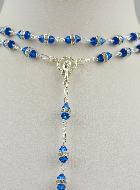 Chapelet en Cristal Saphir Bleu & Argent
