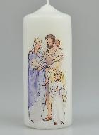 Bougie Cierge Sainte Famille de la Miséricorde