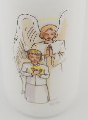 Bougie Cierge de Première Communion Action de Grâce - Fille Blonde