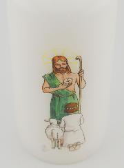 Cierge de Communion Le Seigneur est mon Berger - Fille Brune