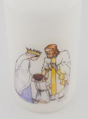 Bougie Cierge de Communion Jésus et Marie - Fille Brune