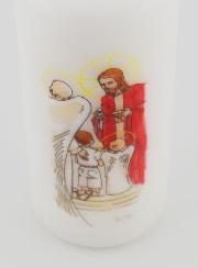 Cierge de Communion Pain de Vie - Garçon Brun