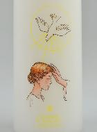Bougie Cierge de Confirmation Don de Dieu - Fille Brune