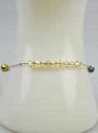 Bracelet Dizainier en Cristal Ambre & Argent