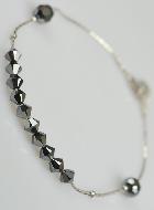 Dizainier en Cristal Noir & Argent