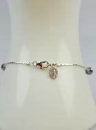 Bracelet Dizainier en Cristal Noir & Argent