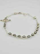 Bracelet Croix de Saint Benoît en Argent Massif