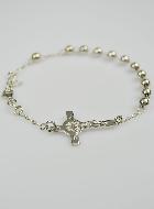 Bracelet Croix de Saint Benoît en Argent Massif
