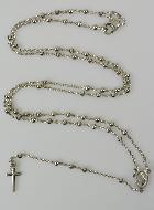 Chapelet en Argent Massif Rhodié 925/1000 - Grains 2.5mm