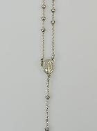 Chapelet en Argent Massif Rhodié 925/1000 - Grains 2.5mm