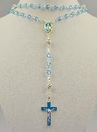 Chapelet en Argent & Perles de Cristal Acqua