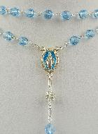 Chapelet en Argent & Perles de Cristal Acqua