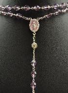 Chapelet en Cristal Rose & Argent