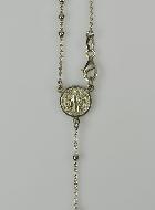 Chapelet Collier de Saint Benoît en Argent Massif