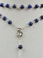 Chapelet en Argent 925/1000 & Perles Lapis Lazuli