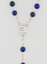 Chapelet en Pierre Lapis Lazuli & Argent Massif 925/1000