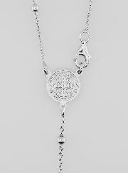 Chapelet Collier de Saint Benoît en Argent 925/1000