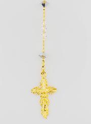 Chapelet en Cristal & Plaqué Or 18 Carats