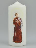 Bougie cierge Saint Maximilien Kolbe