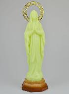 Statue Vierge de Lourdes Fluorescente & Phosphorescente - 30 cm