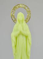 Statue Vierge de Lourdes Fluorescente & Phosphorescente - 30 cm