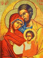 Icône Byzantine Sainte Famille - 18cm